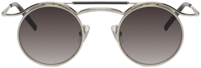 Shop Matsuda Silver 2903h Sunglasses In Brushed Sil