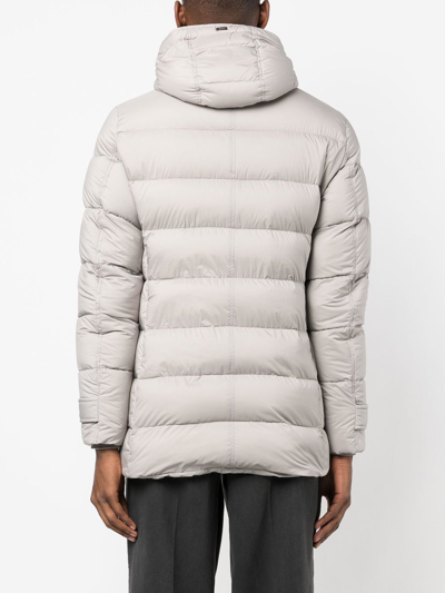 Shop Herno L'eskimo Nylon Down Jacket In Grey