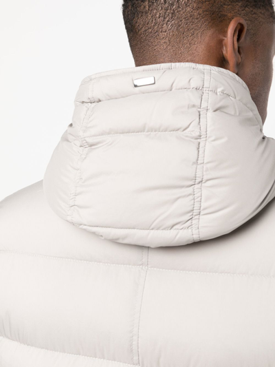 Shop Herno L'eskimo Nylon Down Jacket In Grey