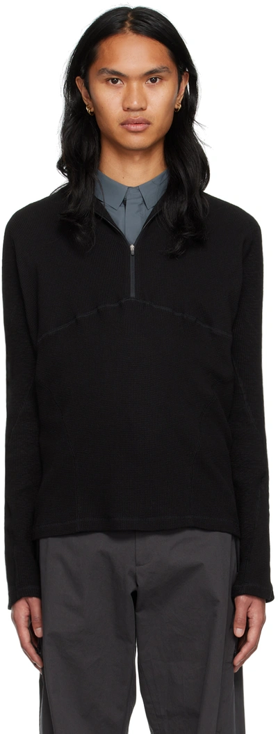 Shop Hyein Seo Black Half-zip Sweater