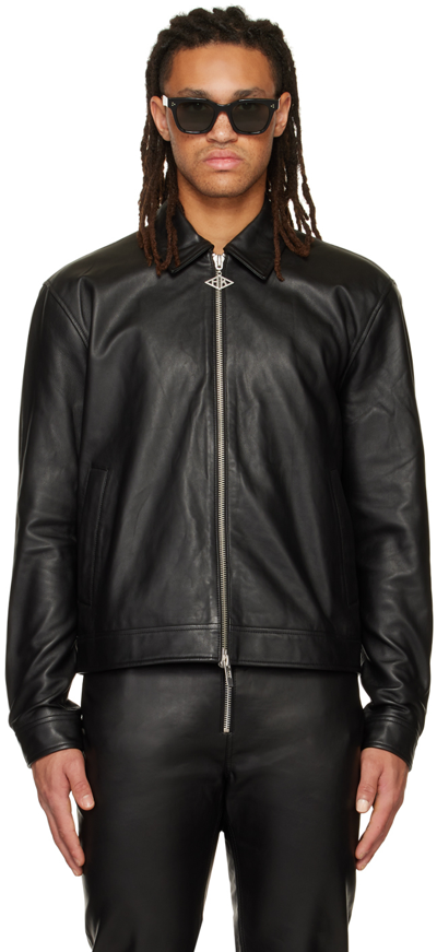 Shop Han Kjobenhavn Black Pilot Leather Jacket