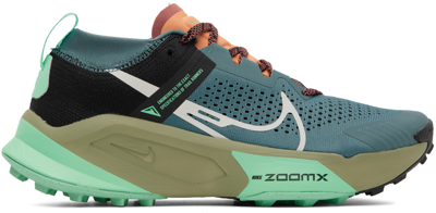 Shop Nike Blue & Green Zoomx Zegama Sneakers In Mineral Slate/light