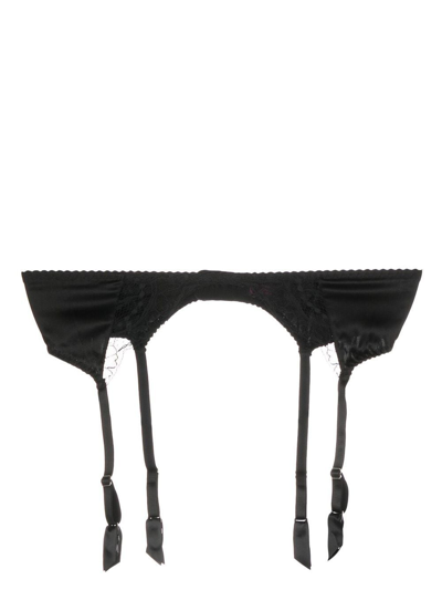 Shop Fleur Of England Lace-trim Suspender Belt In Black