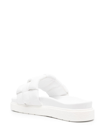 Shop Inuikii 25mm Woven-strap Platform Sandals In White