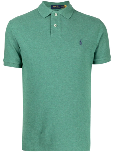 Shop Polo Ralph Lauren Polo-pony Cotton Polo Shirt In Green