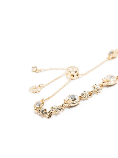 Shop Marchesa Notte Bridesmaids Crystal Drawstring Bracelet In Gold