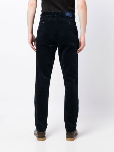 Shop Polo Ralph Lauren New Port Corduroy Straight Trousers In Blue