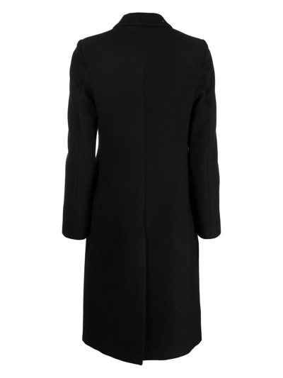 Philipp Plein Double-breasted Mid-length Coat In Black