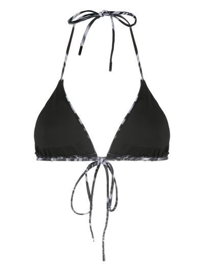 Shop Karl Lagerfeld Rue St-guillaume Wraparound Bikini Top In Black