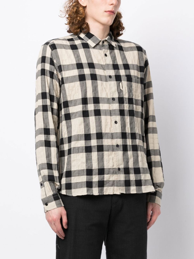 Shop Ymc You Must Create Curtis Check-pattern Shirt In Neutrals