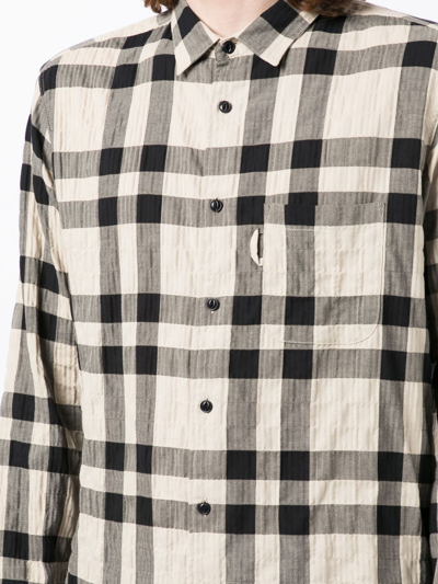 Shop Ymc You Must Create Curtis Check-pattern Shirt In Neutrals