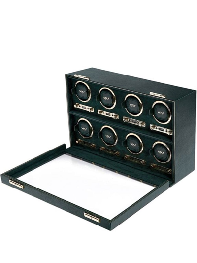 Wolf British Racing 8pc Watch Winder In Green