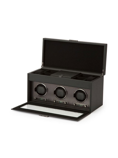 Wolf Axis Triple Watch Winder In Black