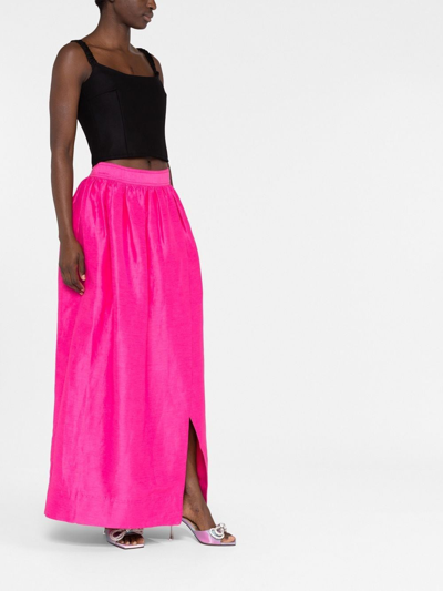 Shop Aje Mirabelle Tulip Maxi Skirt In Pink