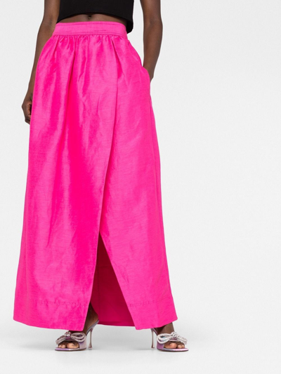 Shop Aje Mirabelle Tulip Maxi Skirt In Pink