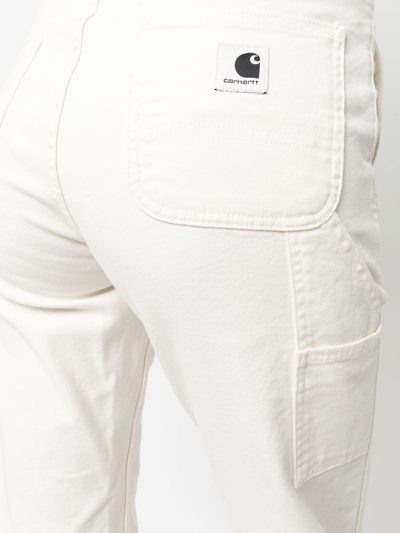 Shop Carhartt Straight-leg Cotton Trousers In White