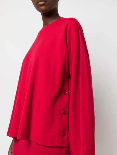 Pre-owned Gianfranco Ferre 1990s Layered Front Collarless Dress In Red