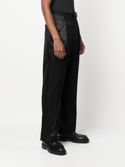 Shop Lanvin Straight-leg Tailored Trousers In Black