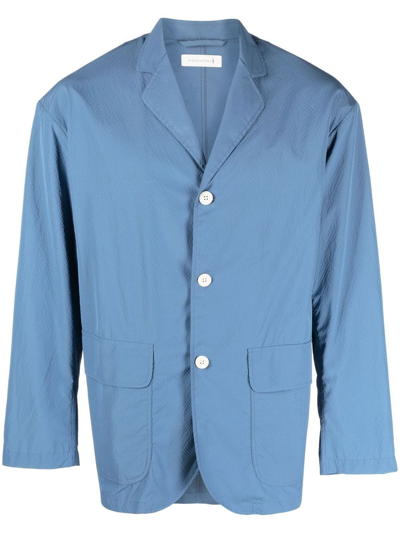 Shop Mackintosh Captain Single-breasted Blazer In Blue