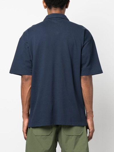 Shop Mackintosh Short-sleeve Polo Shirt In Blue
