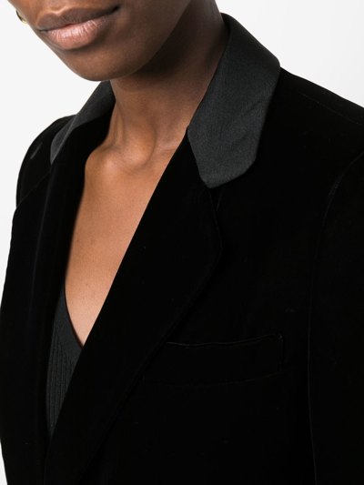 Shop Emporio Armani Boxy Button-up Blazer In Black