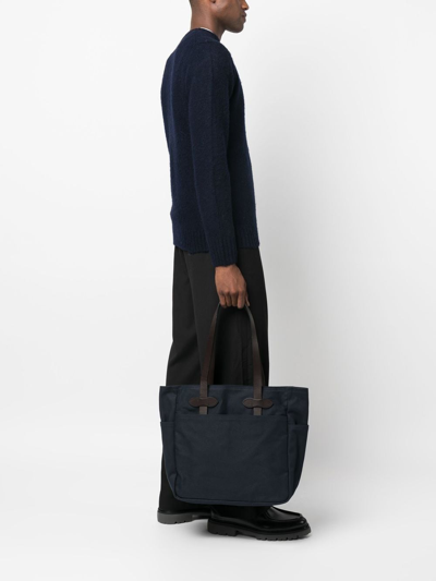 Filson Flat Top-handle Tote Bag In Blue