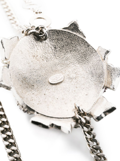 Pre-owned Chanel 2005 Logo-embellished Chain Belt In Silver
