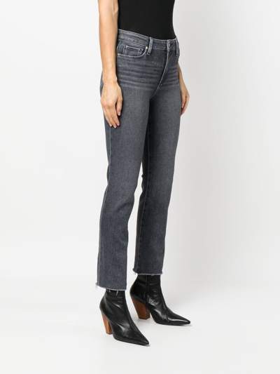 Shop Paige Cropped Skinny-cut Jeans In Black