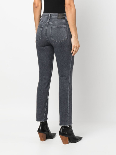 Shop Paige Cropped Skinny-cut Jeans In Black