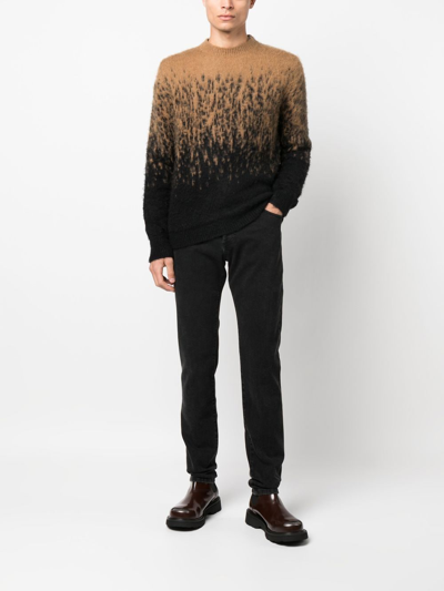 Balmain Black Mid Rise Jeans In Black