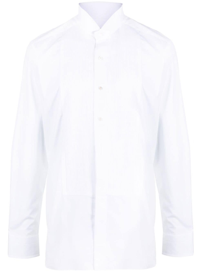 Shop Tom Ford Cotton Tuxedo Shirt In White