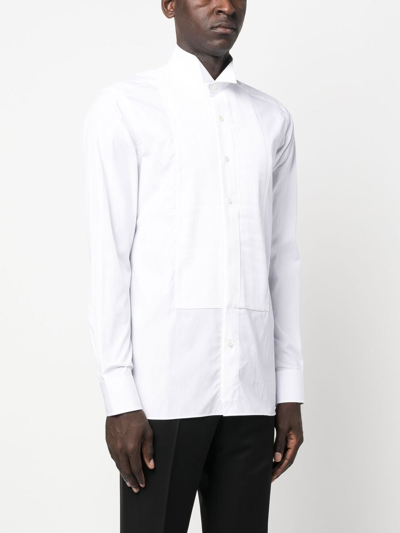 Shop Tom Ford Cotton Tuxedo Shirt In White