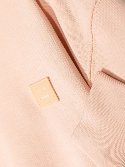 Shop Acne Studios Face Patch Cotton Sweatshirt In Pink