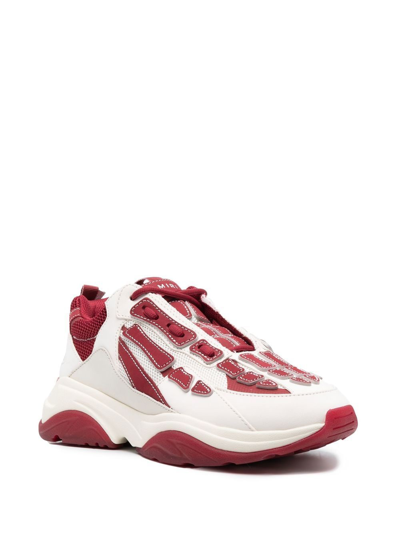 Shop Amiri Bone Runner Low-top Sneakers In Red