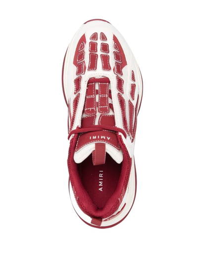 Shop Amiri Bone Runner Low-top Sneakers In Red