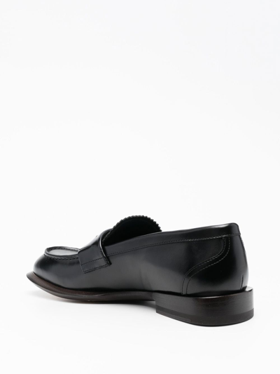 Alexander Mcqueen Coin-embellished Penny Loafers In Black