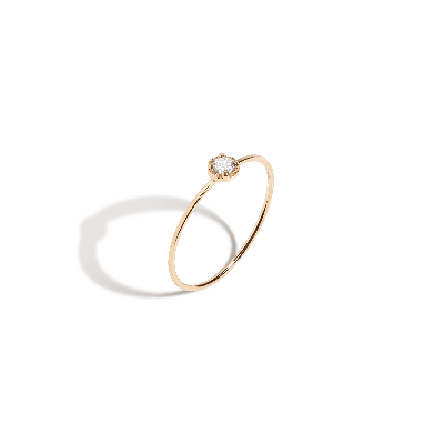 Aurate New York Midi Stackable Diamond Ring In Yellow