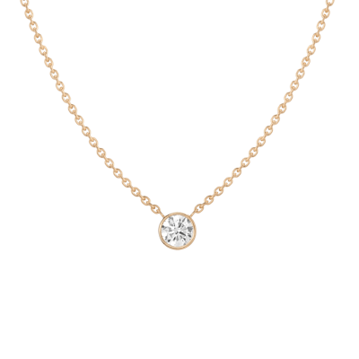 Shop Aurate New York Queen-sized Diamond Bezel Necklace In Rose