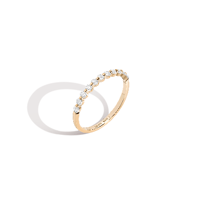 Aurate New York Half-studded Prong Diamond Gold Band In White