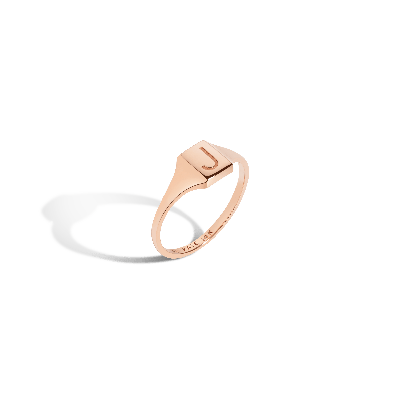 Shop Aurate New York Signet Ring In Rose