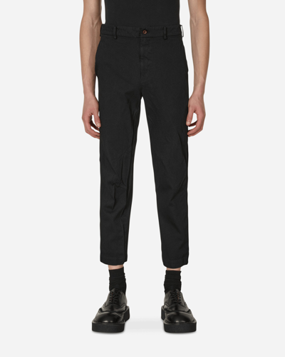 Shop Comme Des Garcons Black Crumpled Polyester Pants In Black