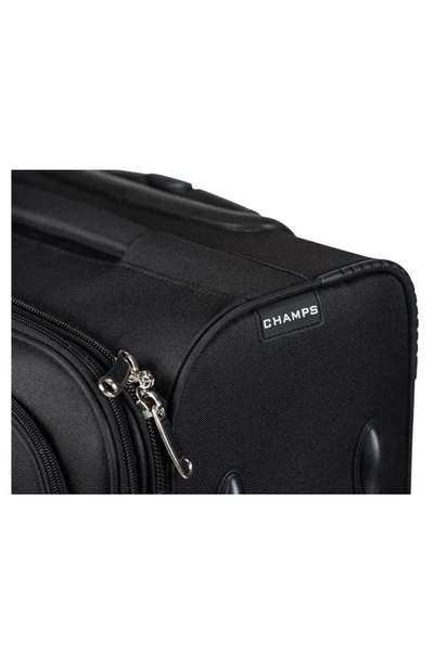Shop Champs Travellers Collection Luggage 3-piece Set In Black