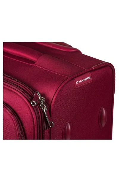 Shop Champs Travellers Collection Luggage 3-piece Set In Red