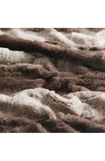 Shop Beautyrest Zuri Heated Faux Fur Wrap In Brown