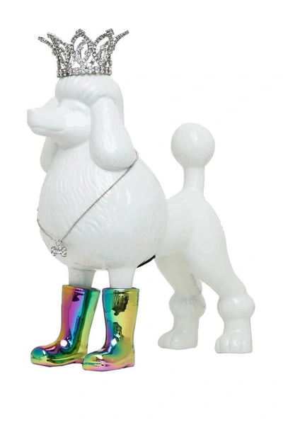 Shop Interior Illusions Plus Iridescent Poodle With Necklace And Crown Bank In Multi-color