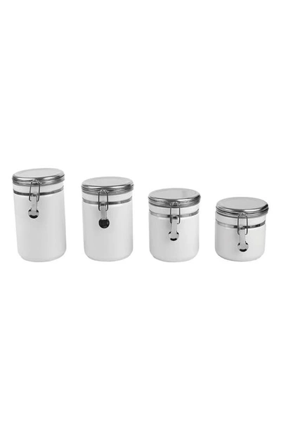 Shop Home Basics Canister 4-piece Set In Tops