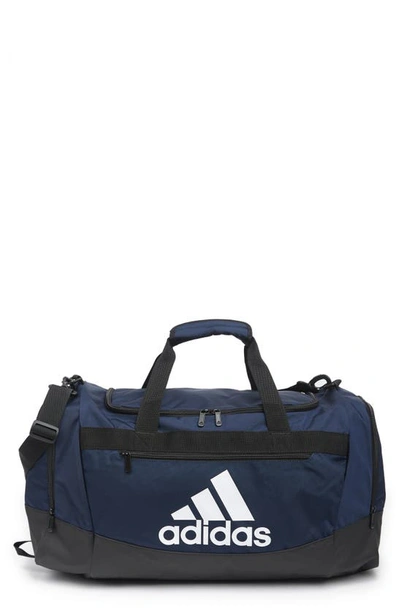Shop Adidas Originals Defender Iv Medium Duffle Bag In Navy