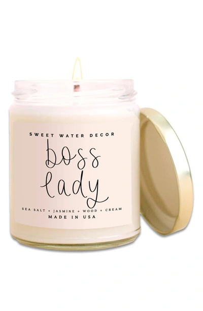 Shop Sweet Water Decor Boss Lady Scented Candle In Pink