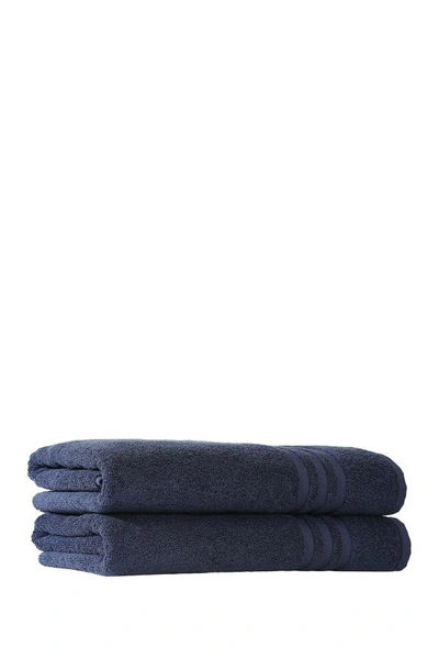 Shop Linum Home Textiles Denzi Bath Towels In Twilight Blue