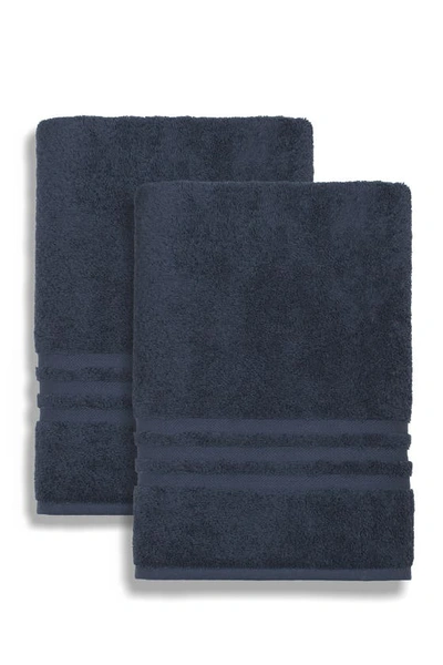 Shop Linum Home Textiles Denzi Bath Towels In Twilight Blue